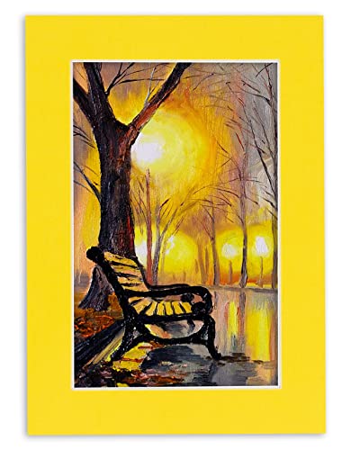 20x30 Mat for 24x36 Frame - Precut Mat Board Acid-Free Yellow 20x30 Photo Matte Made to Fit a 24x36 Picture Frame, Premium Matboard for Family Photos, Show Kits, Art, Picture Framing, Pack of 25 Mats