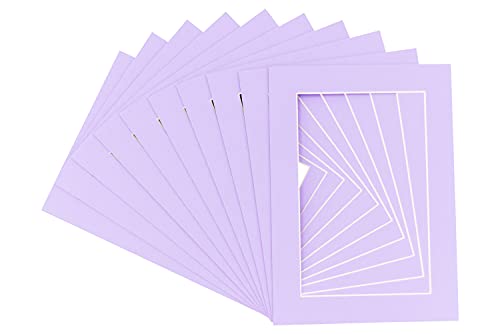 8.5x11 Mat for 11x17 Frame - Precut Mat Board Acid-Free Light Purple 8.5x11 Photo Matte For a 11x17 Picture Frame, Premium Matboard for Family Photos, Show Kits, Art, Picture Framing, Pack of 100 Mats