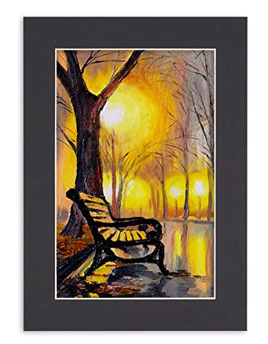 8x12 Mat for 11x14 Frame - Precut Mat Board Acid-Free Black 8x12 Photo Matte Made to Fit a 11x14 Picture Frame, Premium Matboard for Family Photos, Show Kits, Art, Picture Framing, Pack of 10 Mats