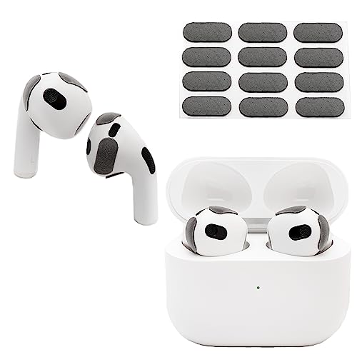 Setex Gecko Grip Anti-Slip Grip Pads Designed for Apple AirPods Gen 3 [Fits in Charging Case] Maximum Sweat Performance (12 Pads)