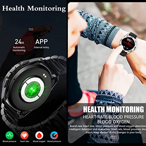 Smart Watches for Men Women(Answer/Make Calls), 1.32” Bluetooth Smartwatch for Android & iOS, Outdoor Activity Fitness Tracker with Heart Rate/BP/Sleep Monitor, IP68 Waterproof 100+Sport Modes Gift