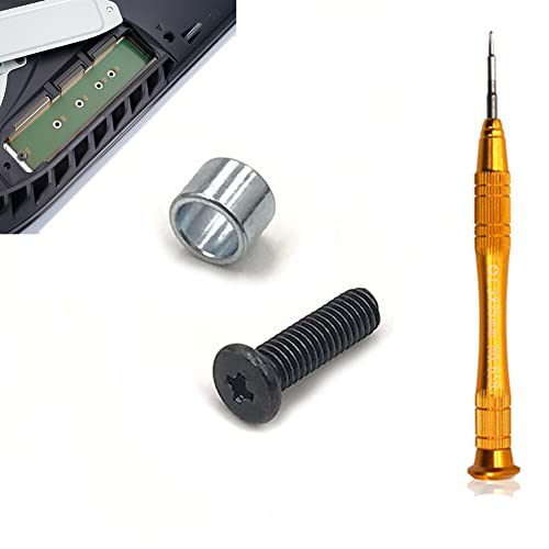 1PC Ps5 SSD Screw And Ring Replacement And 1PC Cross Screwdriver For Ps5 Console SSD / Playstation 5 Games Console Solid State Drive, Repair Spare Parts Accessories Kit