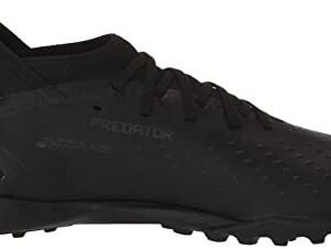 adidas Unisex Predator Accuracy.3 Turf Soccer Shoe, Black/Black/White, 9 US Men