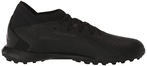 adidas Unisex Predator Accuracy.3 Turf Soccer Shoe, Black/Black/White, 9 US Men
