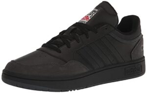 adidas men's hoops 3.0 low basketball shoe, black/black/carbon, 10