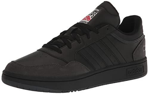 adidas Men's Hoops 3.0 Low Basketball Shoe, Black/Black/Carbon, 10