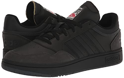 adidas Men's Hoops 3.0 Low Basketball Shoe, Black/Black/Carbon, 10