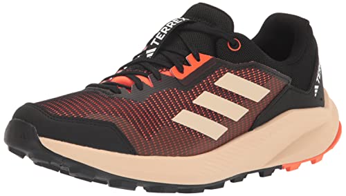 adidas Men's Terrex Trailrider Trail Running Shoe, Impact Orange/White/Black, 10