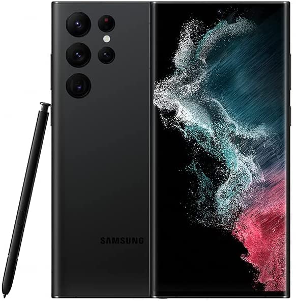 Samsung Galaxy S22 Ultra 5G (SM-S908E/DS) Dual SIM 256GB/ 12GB RAM, GSM Unlocked International Version - Phantom Black