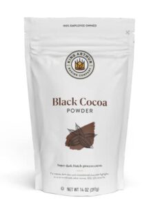 king arthur black cocoa, dutch processed cocoa powder, perfect for baking, 14 ounces