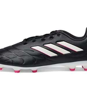 adidas Copa Pure.3 Firm Ground Soccer Shoe, Black/Zero Metallic/Team Shock Pink, 5 US Unisex Big Kid