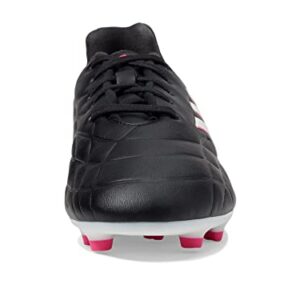 adidas Copa Pure.3 Firm Ground Soccer Shoe, Black/Zero Metallic/Team Shock Pink, 5 US Unisex Big Kid