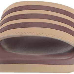 adidas Women's Adilette Comfort Slides Sandal, Sand Strata/Wonder Oxide/Sand Strata, 8