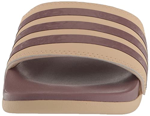 adidas Women's Adilette Comfort Slides Sandal, Sand Strata/Wonder Oxide/Sand Strata, 8