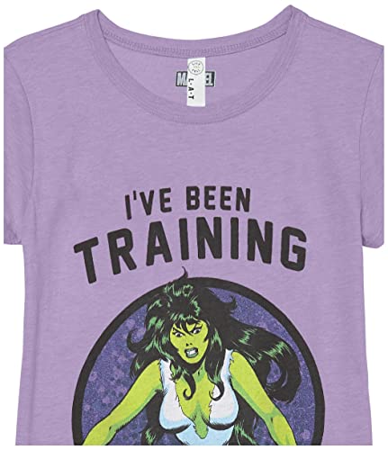 Marvel Girl's She Hulk Vintage Training T-Shirt, Pur Berry, Medium