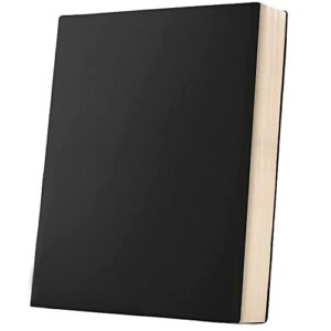 uirio thick journal notebook | a4 large 8 x11.5 inches wide ruled paper | soft faux leather cover 400-pages, ideal for writing, school, work, men, women (black)
