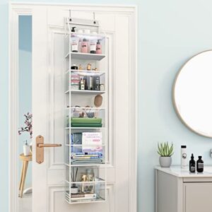 Fixwal 5-Shelf Over The Door Hanging Pantry Organizer, Room Organizer with Clear Plastic Pockets, 25lb Ultra Sturdy & Large Capacity for Closet, Bedroom, Nursery, Bathroom and Sundries