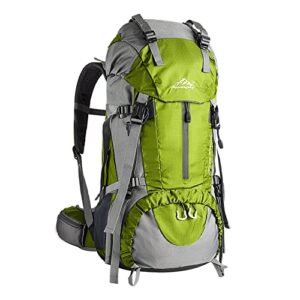 dadayiyo 50l hiking backpack lightweight water resistant,mountain climbing camping outdoor sport daypack(green)