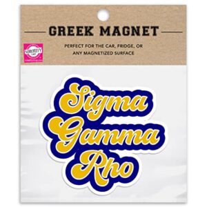 Sigma Gamma Rho Retro Sorority Car Magnet Set of 2 Removable No Residue All Weather Magnets for Sorority