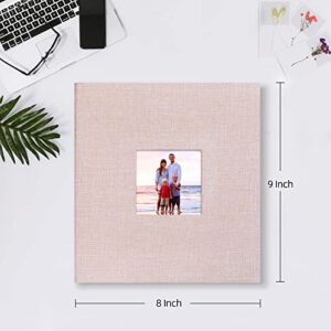 Mublalbum Small Photo Album 4x6 200 Photos Linen Cover Picture photo Book with 200 Horizontal Pockets for Wedding Family Anniversary Baby(Beige)