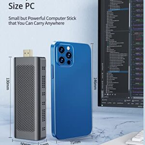 Mini PC Stick Intel Celeron N4000 (Up to 2.6GHz) Windows 10 Pro Mini Computer Stick 4GB DDR4 64GB eMMC Micro Desktop Small Form Factor PC Supports 4K HDMI, 2.4G/5G WiFi, Bluetooth 4.2, Auto Power On