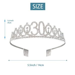 Joyiou 30th Birthday Sash and Tiara Set, Funny 30th Birthday Gift for Women, RIP to My 20s Sash, 30 Years Old Birthday Party Decorations, Death to My Youth Party Supplies Favor Supplies