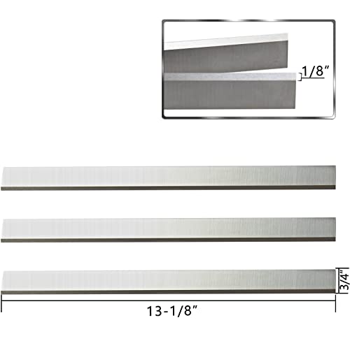 13-1/8 Inch Jointer Planer Knives Blades for Delta RC-33, DC-33 Rockwell Jointer Planer 13-1/8" x 1" x 1/8" 3pcs