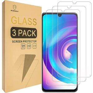 mr.shield [3-pack] screen protector for tcl 30 5g / tcl 30 / tcl 30+ / tcl 30 plus [tempered glass] [japan glass with 9h hardness] screen protector with lifetime replacement