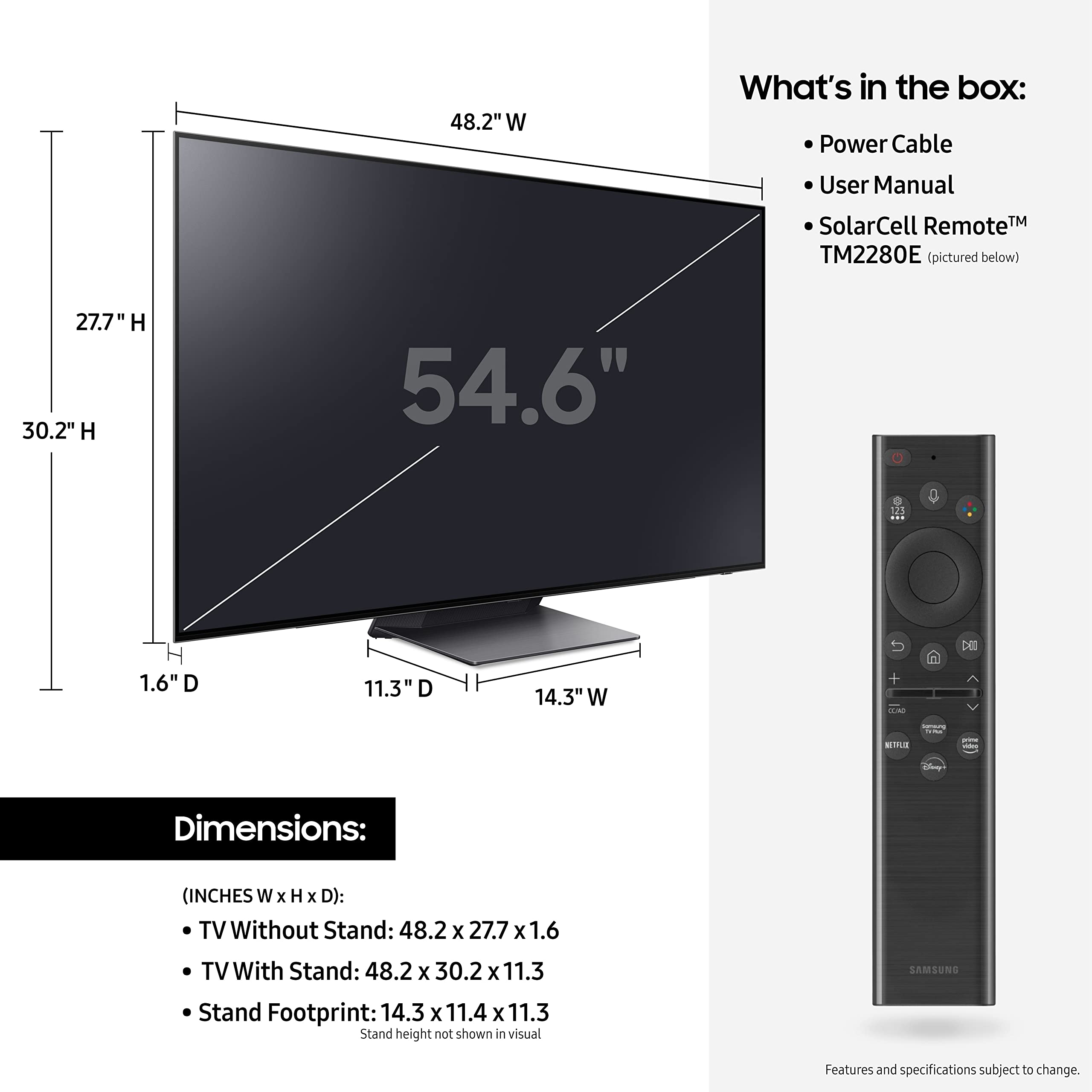 SAMSUNG 55-Inch Class OLED 4K S95B Series Quantum HDR, Dolby Atmos, Object Tracking Sound, Laser Slim Design, Smart TV with Alexa Built-In (QN55S95BAFXZA, 2022 Model)