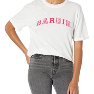 PJ Salvage womens Loungewear Barbie - Hang W/Friends Short Sleeve T-shirt Pajama Top, Ivory, Large US