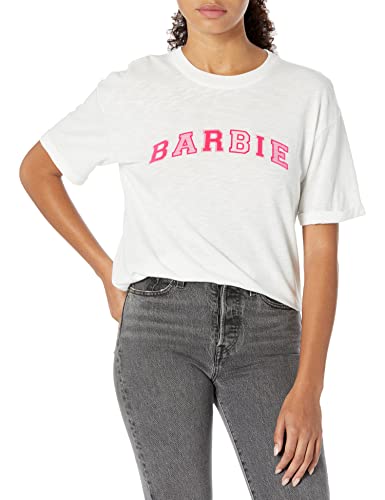 PJ Salvage womens Loungewear Barbie - Hang W/Friends Short Sleeve T-shirt Pajama Top, Ivory, Large US