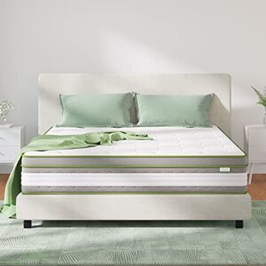 novilla mattress cal king, 12 inch hybrid pillow top king california mattress in a box innerspring for a cool & peaceful sleep