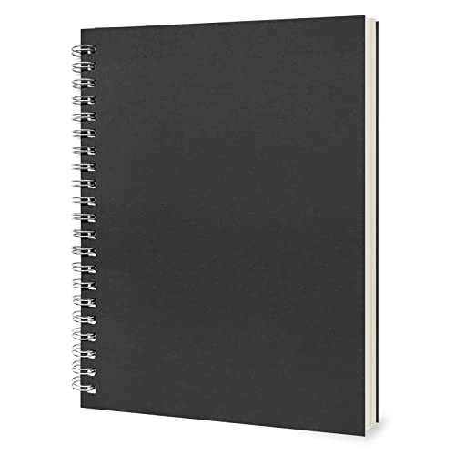 2Pack College Ruled Wirebound Spiral Notebook, College Ruled Notebook, 100 Pages, 50 Sheets, 7.48 x 5.11 Inch, Black and Yellow Cover