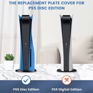 Wedorat PS5 Plate Starlight Blue Faceplate PS5 Cover Skin Replacement, Playstation 5 Game Console Case Cover Hard Shell Hard Shockproof ABS Anti-Scratch PS5 Side Plate Accessories Star Blue