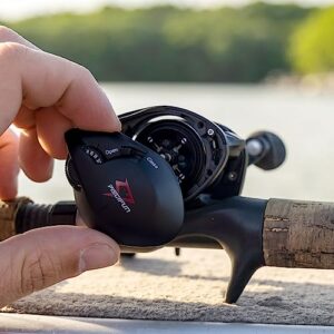 Piscifun Carbon XCS Baitcaster Reel, 5.5 oz Baitcasting Fishing Reel, 8.1:1 Gear Ratio & Dual Brake System Carbon Frame Smooth Casting Reel, Carbon Black Right Handed