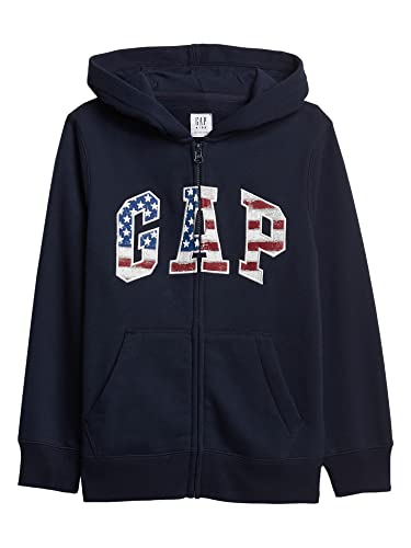 GAP Boys Logo Hoodie Sweatshirt, Blue Galaxy, Large US