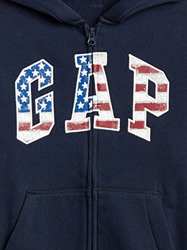 GAP Boys Logo Hoodie Sweatshirt, Blue Galaxy, Large US