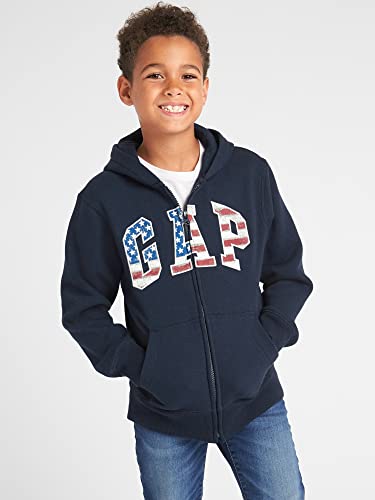 GAP Boys Logo Hoodie Sweatshirt, Blue Galaxy, Large US