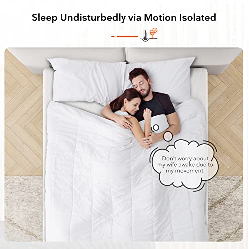 Sweetnight King Size Mattress, 12 Inch Gel Memory Foam Mattress in a Box for Cooling Sleep, Flippable Mattress with Two Firmness Preference, Motion Isolation