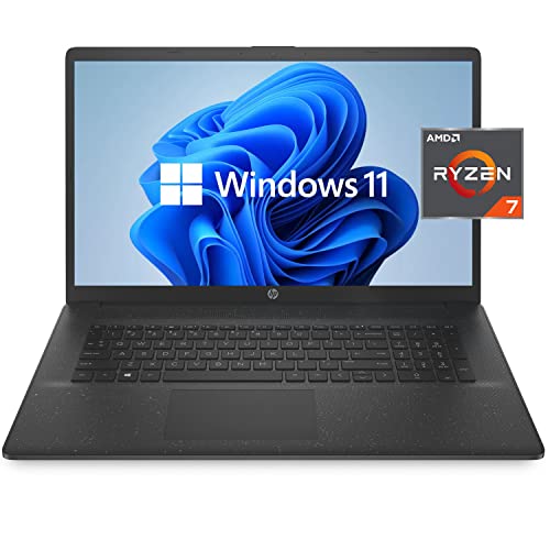 HP Pavilion 17.3-inch IPS Anti-Glare FHD Laptop (2022 Model), AMD Ryzen 7 5700U 8 Core Processor (Beats i9-10885H), 32GB RAM, 2TB PCIe SSD, Wi-Fi 6, Long Battery Life, Webcam, Bluetooth, Windows 11