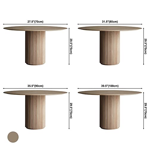 BAYCHEER Round Pedestal Casual Table Simplicity Style Dining Room Home Furniture - Wood 35.4" L x 35.4" W x 29.5" H (Table Only)