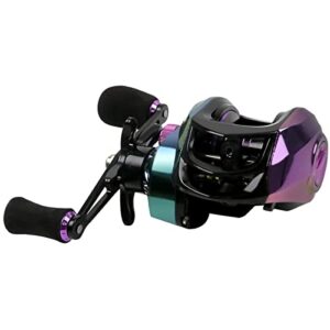 Baitcasting Reel 22lbs Baitcast Fishing Reels 7.2:1 BalanZze 18+1BB High Speed Casting Reel Left & Right Hand Saltwater Freshwater Max Drag Baitcaster Reel (Right, Colorful)