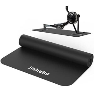 jishahs universal indoor rowing machine mat- 8.5 x 2.3 ft exercise equipment mat for concept 2, nordictrac, sunny, hydrow etc. extra long non-slip and waterproof, under rower floors protection