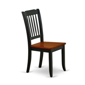 East West Furniture PLDA5-BCH-W Plainville 5 Piece Set for 4 Includes an Oval Table with Butterfly Leaf and 4 Kitchen Dining Chairs, 42x78 Inch, Black & Cherry