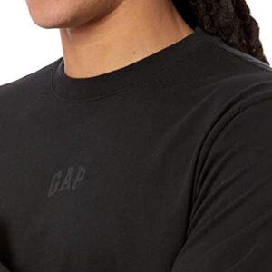 GAP Mens Relaxed Fit Long Sleeve Logo T-Shirt T Shirt, Black 4, X-Large US