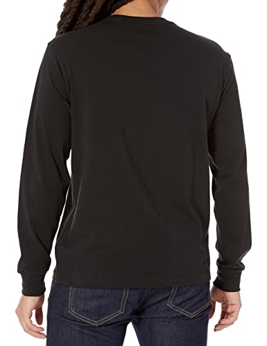 GAP Mens Relaxed Fit Long Sleeve Logo T-Shirt T Shirt, Black 4, X-Large US