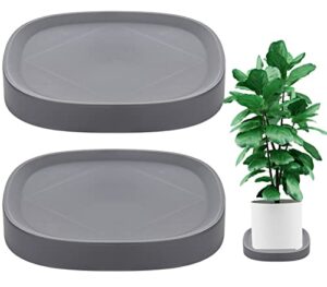 topzea 2 pack plant caddy with wheels, 12-1/4 inch plastic plant roller heavy-duty plant stand with wheel, plant pallet caddy plant dolly saucer with casters, flower pot mover for indoor outdoor plant