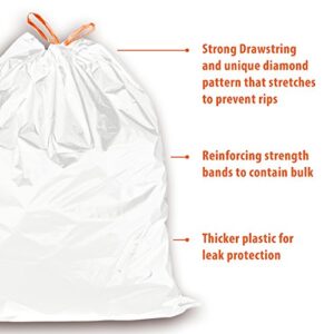 iTouchless Tall 18 Gallon Trash Bags, 40 Count, Extra-Large Strong Bathroom Kitchen Garbage Can Bin Liners, for Rubbish Recycling Compost in the Home, Office, Clear