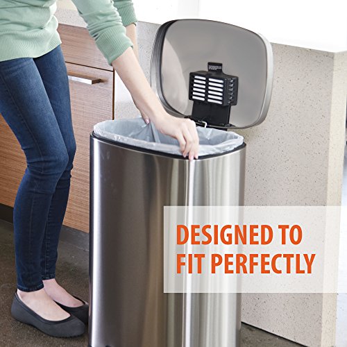 iTouchless Tall 18 Gallon Trash Bags, 40 Count, Extra-Large Strong Bathroom Kitchen Garbage Can Bin Liners, for Rubbish Recycling Compost in the Home, Office, Clear