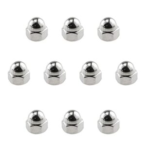 e-outstanding 10pcs stainless steel hex acorn cap nut decorative round head cover dome, 1/4-20